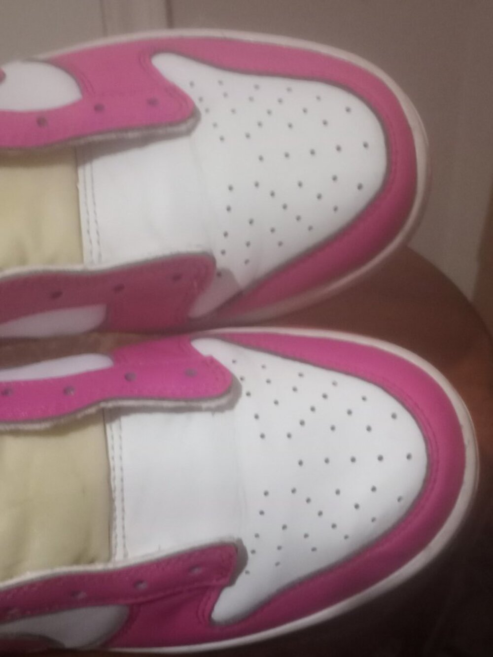 Nike Girls Dunk Low FB9109-102 Pink White Casual Shoes Sneakers Size 7Y - Picture 5 of 13